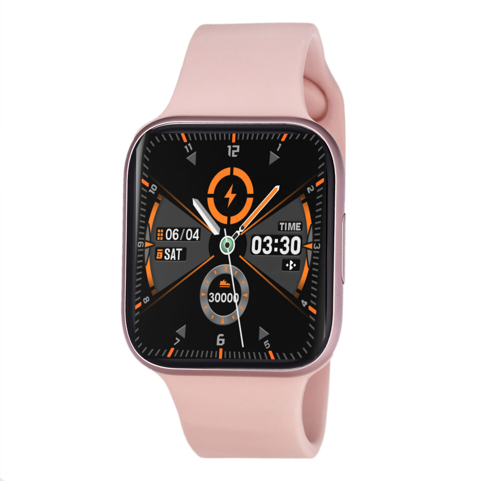 3Guys 3GW8501 Smartwatch με Παλμογράφο (Stainless Steel Pink Rubber Strap)